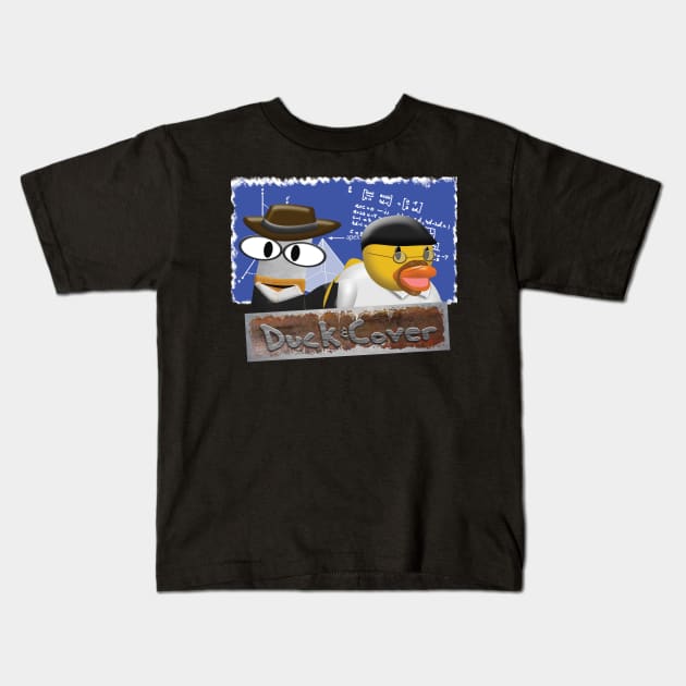 Duck and Cover Opposites Kids T-Shirt by DV8Works